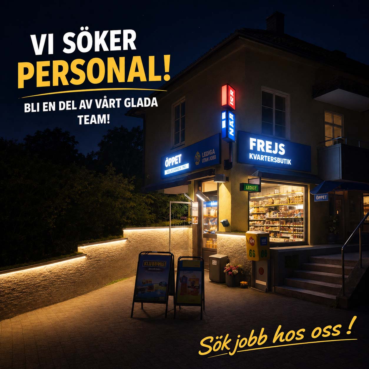 Frejs Kvartersbutik söker personal